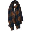 Juleeze JZSC0772DBL Scarf Ladies Pattern Blue 70x180 cm