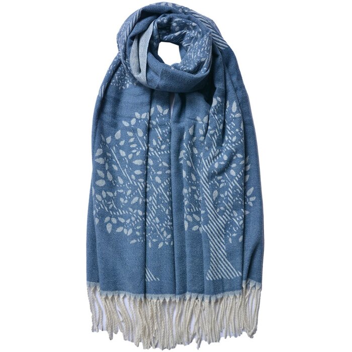 Juleeze JZSC0775BL Winter Scarf Ladies Blue 68x180 cm