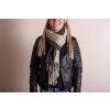 Juleeze JZSC0782G Scarf Ladies Pattern Grey 65x180 cm