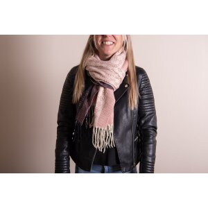 Juleeze JZSC0782P Scarf Ladies Pattern Pink 65x180 cm