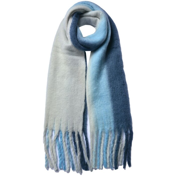 Juleeze JZSC0785BL Scarf Ladies Pattern Blue 35x180 cm