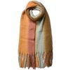 Juleeze JZSC0785CH Scarf Ladies Pattern Brown 35x180 cm