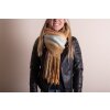 Juleeze JZSC0785CH Scarf Ladies Pattern Brown 35x180 cm