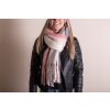 Juleeze JZSC0785P Scarf Ladies Pattern Pink 35x180 cm