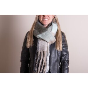 Juleeze JZSC0787G Scarf Ladies Pattern Grey 36x210 cm