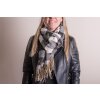 Juleeze JZSC0788 Scarf Ladies Pattern Black 65x180 cm