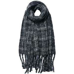 Juleeze JZSC0789G Scarf Ladies Pattern Grey 40x185 cm