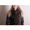 Juleeze JZSC0793CH Scarf Ladies Brown 65x190 cm