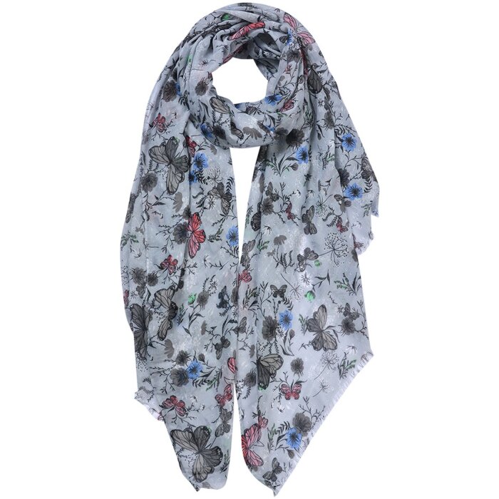 Juleeze JZSC0803G Scarf Ladies Grey 80x180 cm