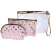 Juleeze JZSET0001P Cosmetic bag pink (set of 3) 23x17 - 20x13 - 18x12 cm