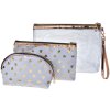 Juleeze JZSET0001W Cosmetic bag white (set of 3) 23x17 - 20x13 - 18x12 cm