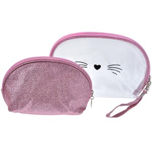 Juleeze JZSET0002P Cosmetic bag pink (set of 2) 24x15 -...