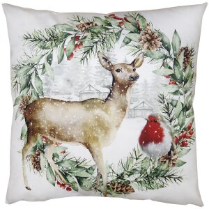 Clayre & Eef KT021.325 Cushion Cover Green White...