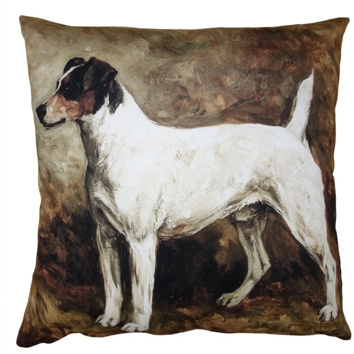 Clayre & Eef KT021.338 Cushion Cover Brown White 45x45 cm