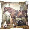 Clayre & Eef KT021.339 Cushion cover brown 45x45 cm