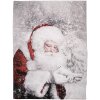 Clayre & Eef KT060.142 Plaid with Father Christmas 130x170 cm