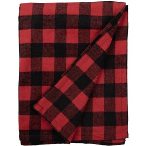 Clayre & Eef KT060.145 Plaid Red, Black 130x170 cm