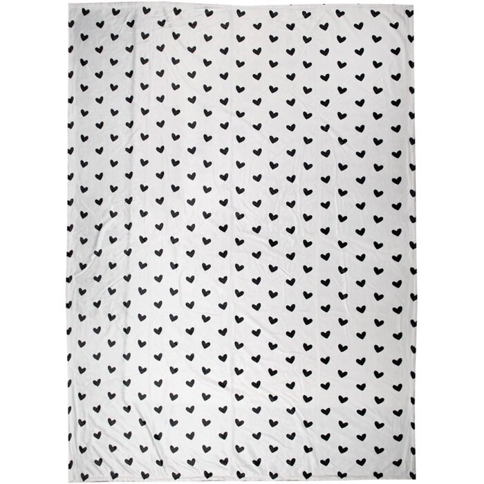 Clayre & Eef LBS60 Plaid White Black 130x170 cm