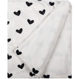 Clayre & Eef LBS60 Plaid White Black 130x170 cm