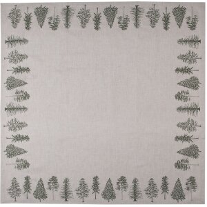 Clayre & Eef NPT01 Tablecloth Beige, Green 100x100 cm