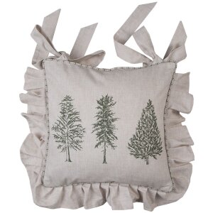 Clayre & Eef NPT25 Cushion Cover Beige Christmas Tree...