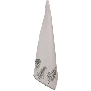 Clayre & Eef NPT42 Tea Towel Beige Green 50x70 cm...