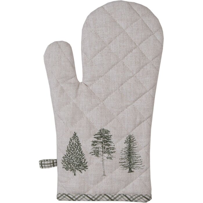 Clayre & Eef NPT44 Oven mitt Beige 18x30 cm