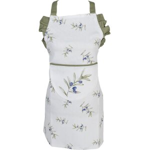 Clayre & Eef OLF41K Apron Child Beige Green 48x56 cm