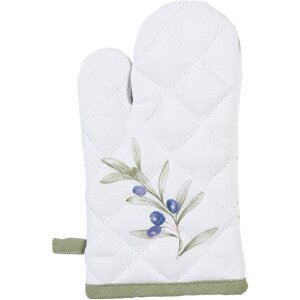 Clayre & Eef OLF44K Oven Mitt Child Beige Green 12x21 cm