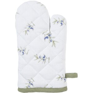 Clayre & Eef OLF44K Oven Mitt Child Beige Green 12x21 cm