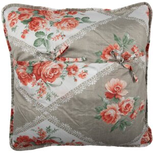 Clayre & Eef Q196.030 Cushion cover Grey Pink 50x50 cm