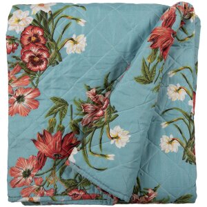 Clayre & Eef Q197.059 Bedspread Blue Pink 140x220 cm