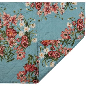 Clayre & Eef Q197.059 Bedspread Blue Pink 140x220 cm