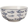 Clayre & Eef SSFBO Soup Bowl White Blue Ø 14x7 cm 500 ml Fish