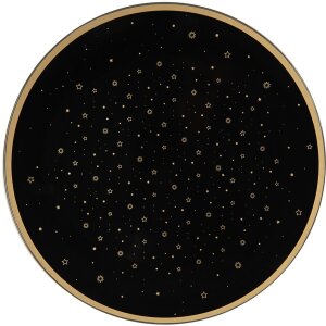 Clayre & Eef STS85-1 Saucer Black Gold Decoration...