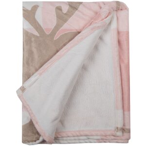 Clayre & Eef SWC60-1 Plaid Pink White 130x170 cm