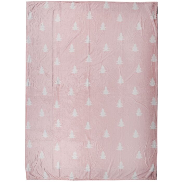 Clayre & Eef SWC60-2 Plaid Pink White 130x170 cm