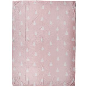 Clayre & Eef SWC60-2 Plaid Pink White 130x170 cm