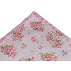 Clayre & Eef SWR01 Tablecloth Square Pink 100x100 cm