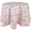 Clayre & Eef SWR07 Tablecloth Round Pink Ø 170 cm