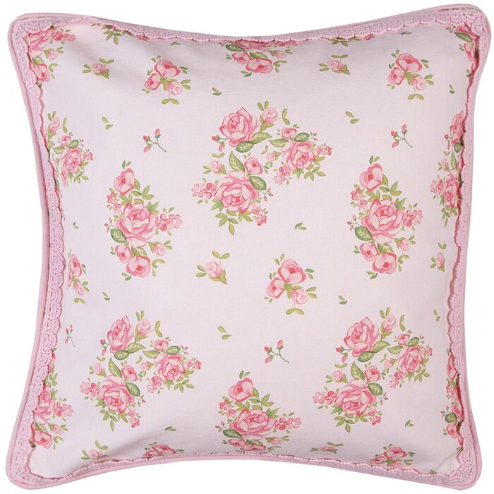 Clayre & Eef SWR21 Cushion Cover Pink 40x40 cm