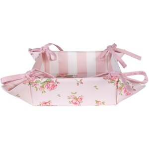 Clayre & Eef SWR47 Bread Basket Pink 35x35x8 cm