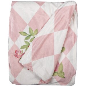 Clayre & Eef SWR60 Plaid Pink White 130x170 cm