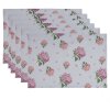 Clayre & Eef VTG40 Placemat Set (6 pieces) Pink 48x33 cm