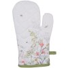 Clayre & Eef WFF44 Oven Mitt White Green 18x30 cm