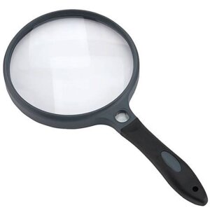 Carson hand magnifier with rubber handle 2x magnification...