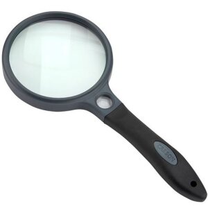 Carson hand magnifier with rubber handle 2x magnification...