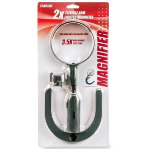 Carson GN-55 table magnifier flexible LED 2x/3.5x 110mm flexible arm