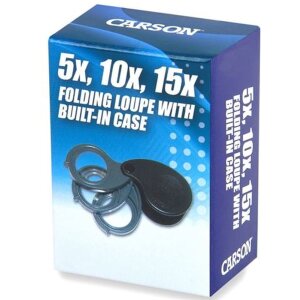 Carson TV-15 Impact magnifier Multi-Power 5-15x, 30mm, compact, for jewellers