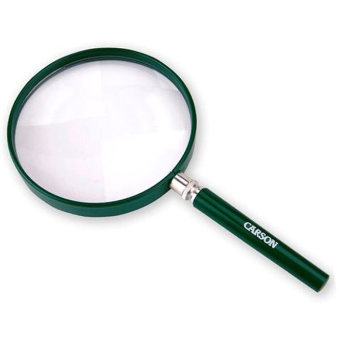 Carson hand-held magnifier 2x magnification 130 mm lens